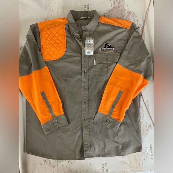 🆕Tag Safari Upland Shirt for Men - L/Sleeve 2XL Southwind Plantation Embroidered - Picture 1 of 10